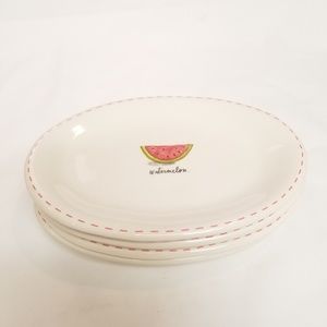 Rae Dunn oval dessert/appetizer plates set of 4
